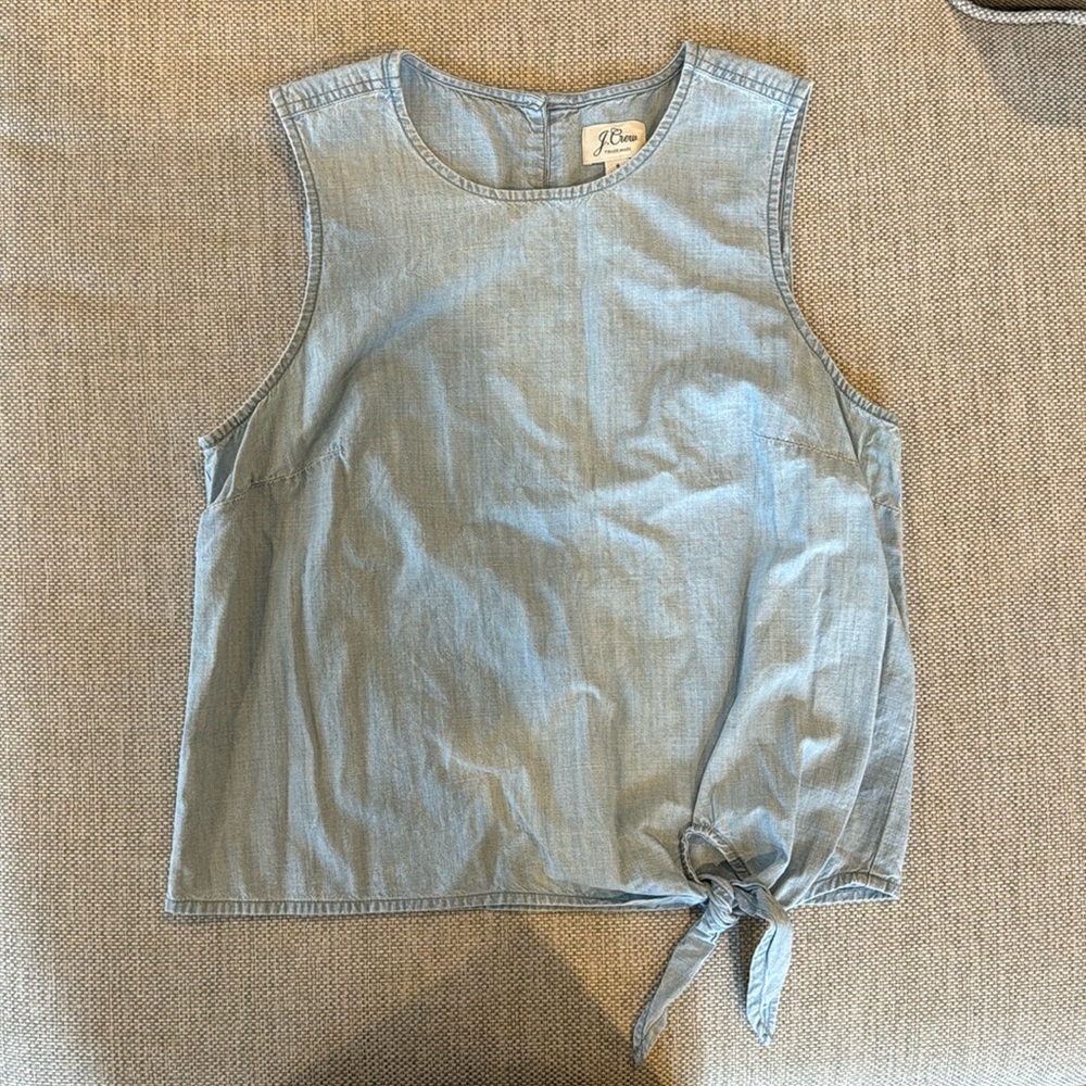 Jcrew denim tank, size 8